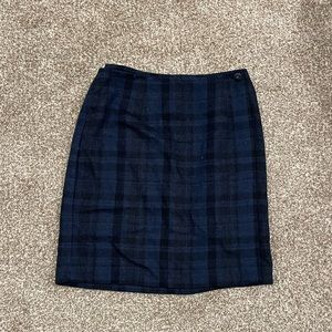 Plaid Wool Skirt